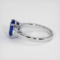 3.26 Ct. Blue Sapphire Ring, 14K White Gold 4