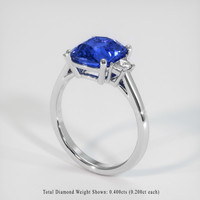 5.00 Ct. Blue Sapphire Ring, 14K White Gold 2