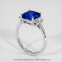 5.03 Ct. Sapphire Ring, 14K White Gold 2