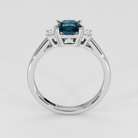 1.69 Ct. Greenish Blue Sapphire Ring, 14K White Gold 3