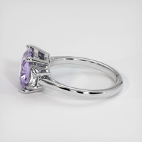 3.02 Ct. Purple Sapphire Ring, 14K White Gold 4