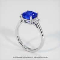 4.50 Ct. Sapphire Ring, 18K White Gold 2