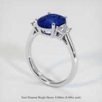 3.26 Ct. Sapphire Ring, 18K White Gold 2