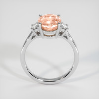 3.51 Ct. Padparadscha Sapphire Ring, 18K White Gold 3