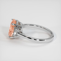 3.51 Ct. Padparadscha Sapphire Ring, 18K White Gold 4