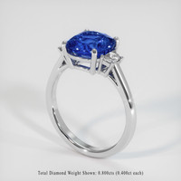 4.54 Ct. Sapphire Ring, 18K White Gold 2