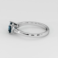 1.69 Ct. Greenish Blue Sapphire Ring, 18K White Gold 4