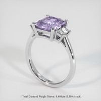 3.02 Ct. Sapphire Ring, 18K White Gold 2