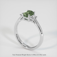 1.37 Ct. Sapphire Ring, 18K White Gold 2