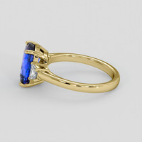 3.38 Ct. Blue Sapphire Ring, 10K Yellow Gold 4
