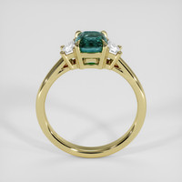 1.25 Ct. Greenish Blue Sapphire Ring, 10K Yellow Gold 3