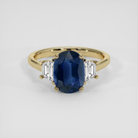 2.34 Ct. Blue Sapphire Ring, 14K Yellow Gold 1
