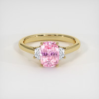 2.73 Ct. Pink Sapphire Ring, 14K Yellow Gold 1