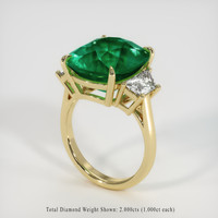 10.79 Ct. Emerald Ring, 18K Yellow Gold 2