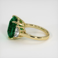 10.79 Ct. Emerald Ring, 18K Yellow Gold 4