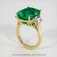 10.48 Ct. Emerald Ring, 18K Yellow Gold 2