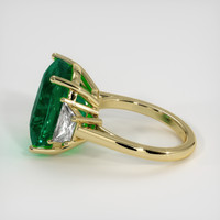 10.48 Ct. Emerald Ring, 18K Yellow Gold 4