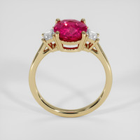 3.04 Ct. Pinkish Red Rubellite Tourmaline Ring, 18K Yellow Gold 3