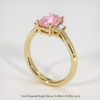 2.73 Ct. Pink Sapphire Ring, 18K Yellow Gold 2
