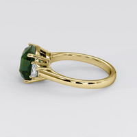 4.51 Ct. Bluish Green Sapphire Ring, 18K Yellow Gold 4