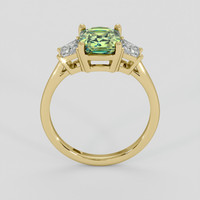 2.75 Ct. Yellowish Green Sapphire Ring, 18K Yellow Gold 3