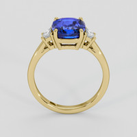 3.38 Ct. Blue Sapphire Ring, 18K Yellow Gold 3