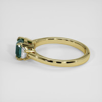 1.25 Ct. Greenish Blue Sapphire Ring, 18K Yellow Gold 4