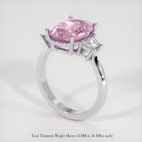 4.96 Ct. Purplish Pink Sapphire Ring, Platinum 950 2