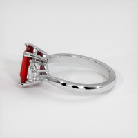 3.07 Ct. Ruby Ring, Platinum 950 4