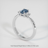 0.98 Ct. Sapphire Ring, Platinum 950 2