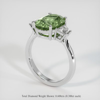 3.03 Ct. Green Sapphire Ring, Platinum 950 2
