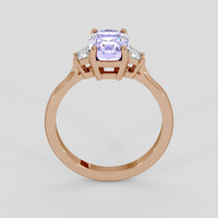 2.76 Ct. Purple Sapphire Ring, 18K Rose Gold 3