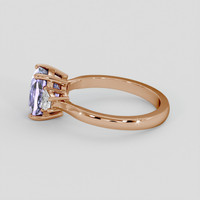 2.76 Ct. Purple Sapphire Ring, 18K Rose Gold 4