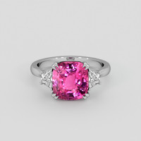 4.50 Ct. Pink Sapphire Ring, 10K White Gold 1