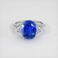 5.82 Ct. Blue Sapphire Ring, 10K White Gold 1