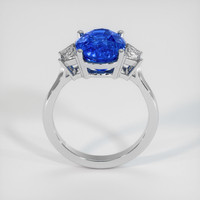 5.82 Ct. Blue Sapphire Ring, 10K White Gold 3