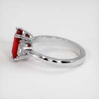 3.07 Ct. Ruby Ring, 14K White Gold 4