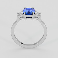 2.67 Ct. Blue Sapphire Ring, 14K White Gold 3