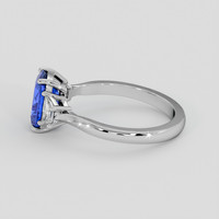 2.67 Ct. Blue Sapphire Ring, 14K White Gold 4