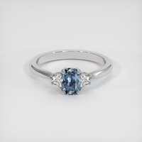 0.98 Ct. Sapphire Ring, 14K White Gold 1