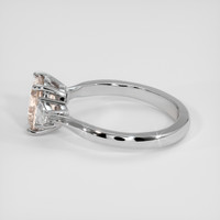 1.81 Ct. Peach Sapphire Ring, 14K White Gold 4