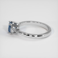 0.81 Ct. Sapphire Ring, 18K White Gold 4