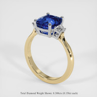 3.66 Ct. Sapphire Ring, 18K White & Yellow 2