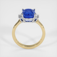 3.65 Ct. Blue Sapphire Ring, 18K White & Yellow 3