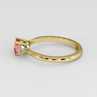 1.03 Ct. Padparadscha Sapphire Ring, 14K Yellow Gold 4