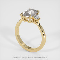 3.01 Ct. White Sapphire Ring, 14K Yellow Gold 2
