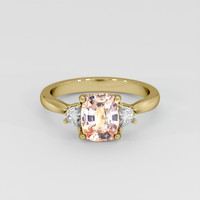 1.70 Ct. Padparadscha Sapphire Ring, 14K Yellow Gold 1