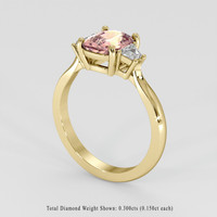 1.70 Ct. Padparadscha Sapphire Ring, 14K Yellow Gold 2