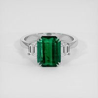 3.86 Ct. Emerald Ring, Platinum 950 1