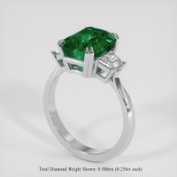 3.86 Ct. Emerald Ring, Platinum 950 2